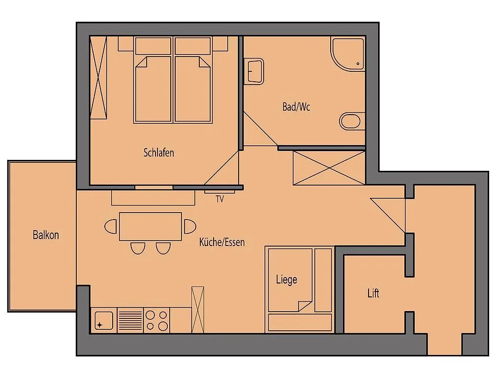 Apartment Kasperhof Appartements Innsbruck Top 1 - 5